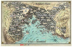 D&D Accessories - Baldur's Gate Map - Game Mat